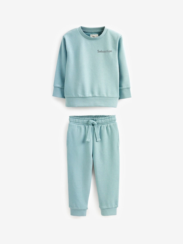 Personalised Jersey Sweatshirt and Joggers Set (3mths-7yrs) - Image 2 of 2