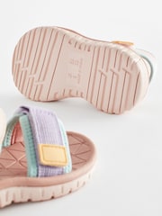 Multi Pastel Trekker Sandals With Touch Fastening - Image 4 of 6