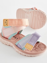 Multi Pastel Trekker Sandals With Touch Fastening - Image 6 of 6