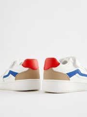 White/Blue/Red Touch Fastening Elastic Lace Trainers - Image 2 of 5