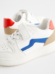 White/Blue/Red Touch Fastening Elastic Lace Trainers - Image 4 of 5