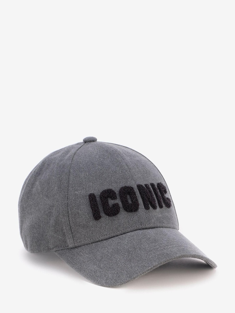 Mint Velvet Grey ICONIC Boucle Baseball Cap - Image 2 of 3