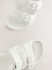 White Two Strap Sandals - Image 2 of 4