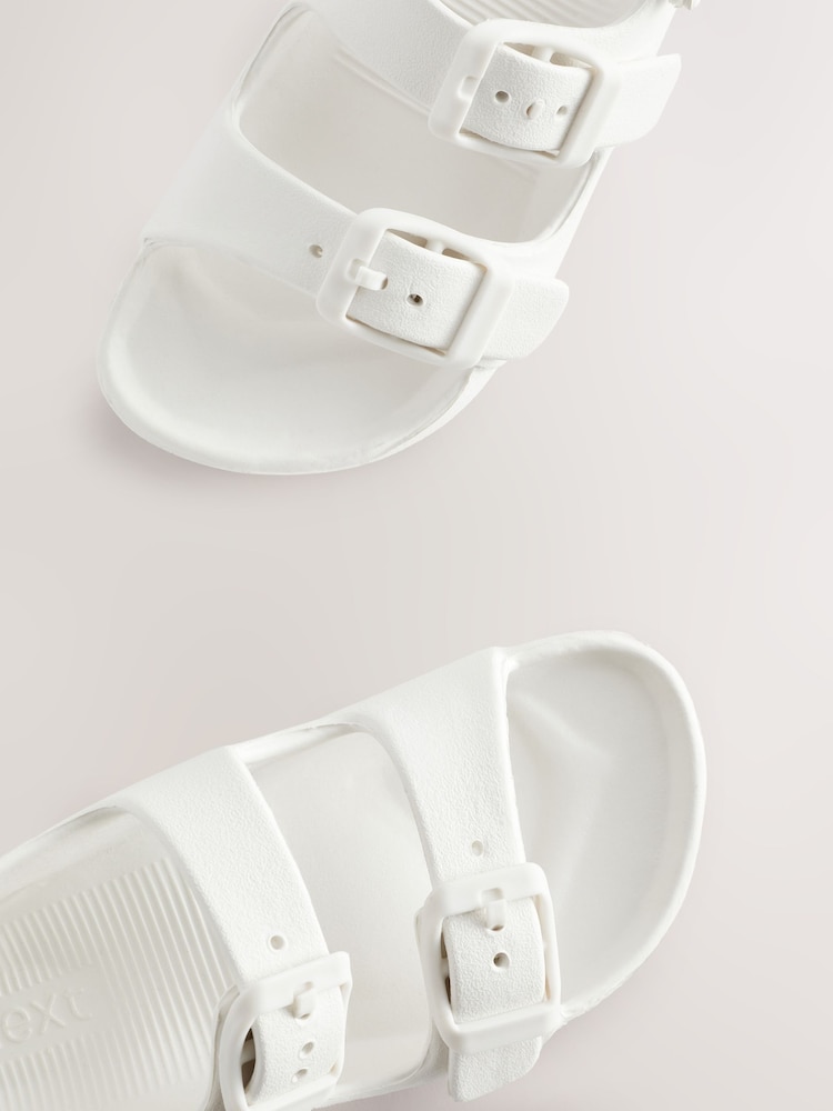 White Two Strap Sandals - Image 2 of 4