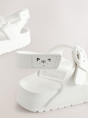 White Two Strap Sandals - Image 3 of 4