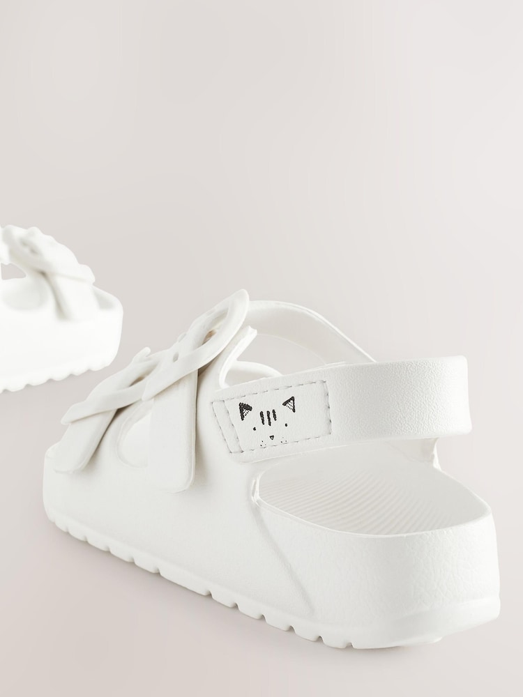 White Two Strap Sandals - Image 4 of 4