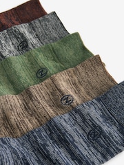 Blue/Green/Orange 5 Pack Embroidered Lasting Fresh Socks - Image 8 of 8