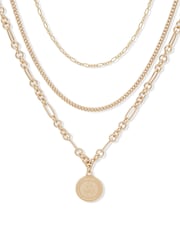 Lauren Ralph Lauren 16" Gold Tone Multi Row Pendant - Image 2 of 3