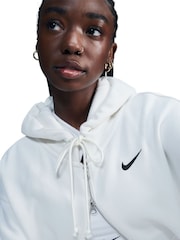 Nike Sail Oversized Mini Phoenix Fleece Swoosh Full Zip Hoodie - Image 6 of 8