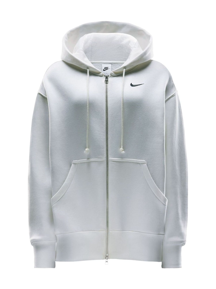 Nike Sail Oversized Mini Phoenix Fleece Swoosh Full Zip Hoodie - Image 8 of 8