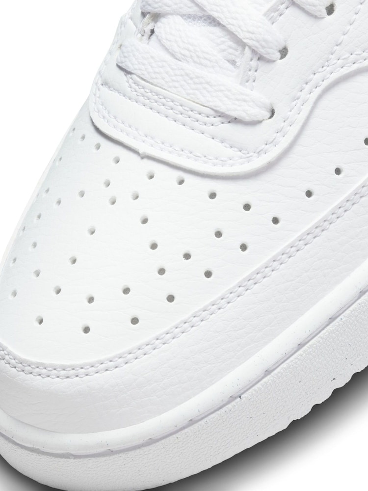 Nike White/Blue Court Vision Low Trainers - Image 8 of 8