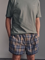 Rutemønster - Belstaff Cotton Poplin Shorts - Bilde 2 av 4