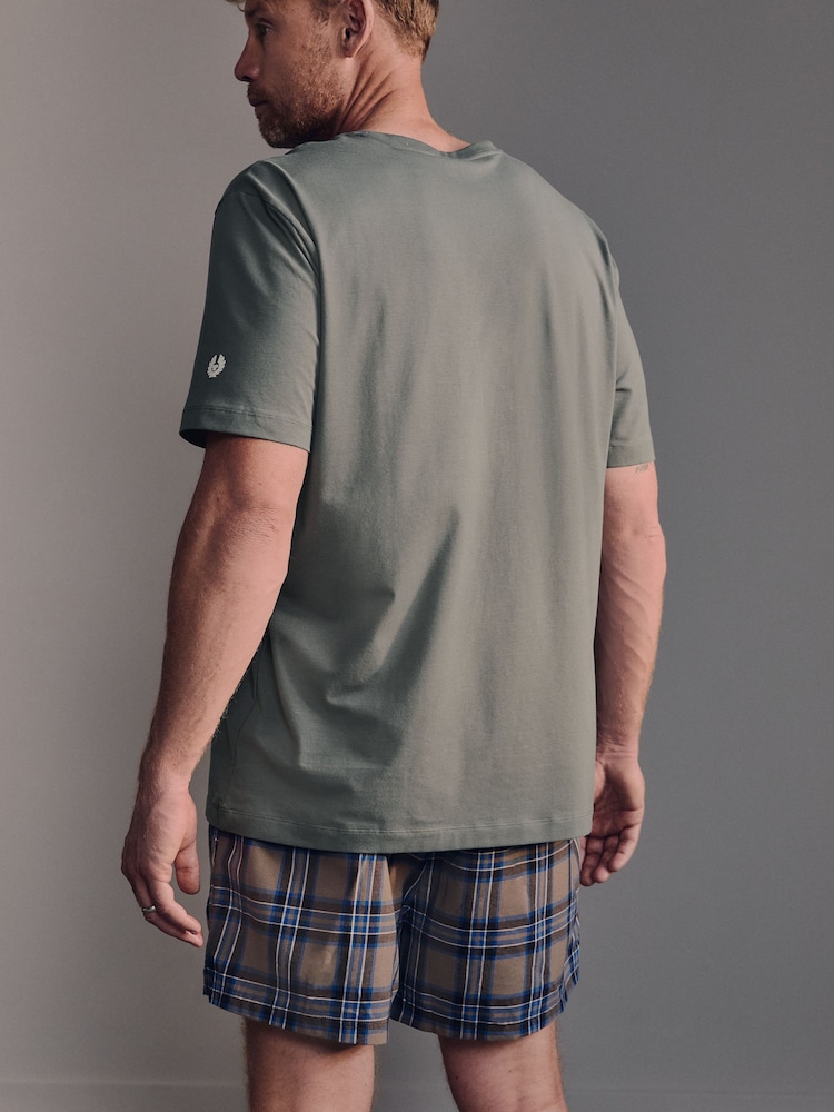 Rutemønster - Belstaff Cotton Poplin Shorts - Bilde 4 av 4