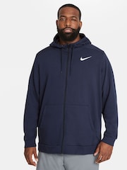Nike Navy Dri-FIT Zip-Up Training Hoodie - Image 1 of 10