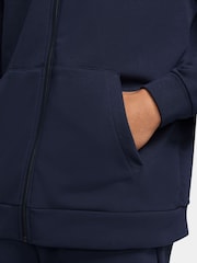 Nike Navy Dri-FIT Zip-Up Training Hoodie - Image 10 of 10