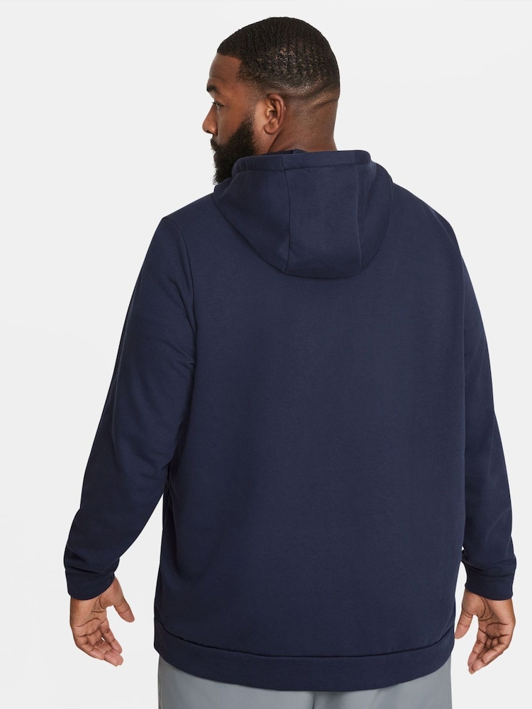 Nike Navy Dri-FIT Zip-Up Training Hoodie - Image 2 of 10