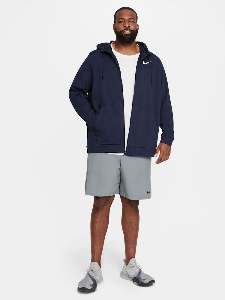 Nike Navy Dri-FIT Zip-Up Training Hoodie - Image 3 of 10
