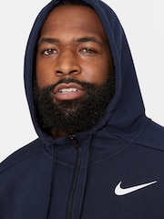 Nike Navy Dri-FIT Zip-Up Training Hoodie - Image 4 of 10