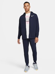 Nike Navy Dri-FIT Zip-Up Training Hoodie - Image 8 of 10