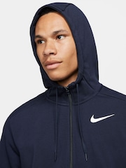 Nike Navy Dri-FIT Zip-Up Training Hoodie - Image 9 of 10