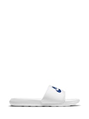 Nike White/Blue Victori One Sliders - Image 1 of 8