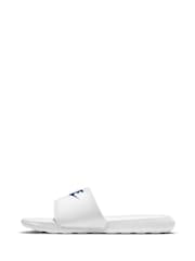 Nike White/Blue Victori One Sliders - Image 2 of 8