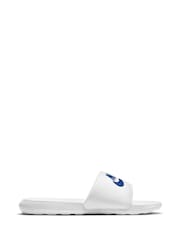 Nike White/Blue Victori One Sliders - Image 3 of 8