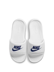 Nike White/Blue Victori One Sliders - Image 7 of 8