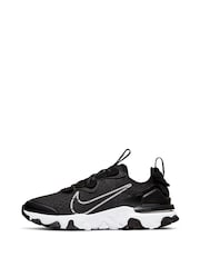 Nike Black/White React Vision Youth Trainers - Image 2 of 10