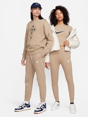 Nike Brown Club Joggers - Image 1 of 5