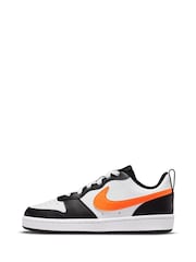 Nike White/Black/Orange Youth Court Borough Low Recraft Trainers - Image 4 of 7
