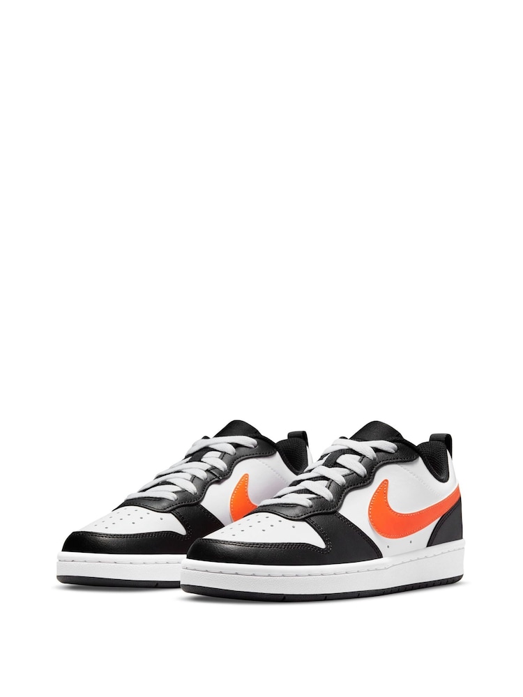 Nike White/Black/Orange Youth Court Borough Low Recraft Trainers - Image 5 of 7