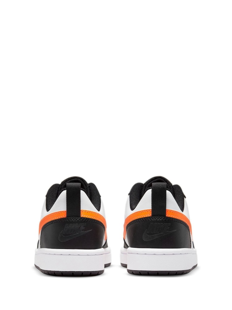 Nike White/Black/Orange Youth Court Borough Low Recraft Trainers - Image 6 of 7