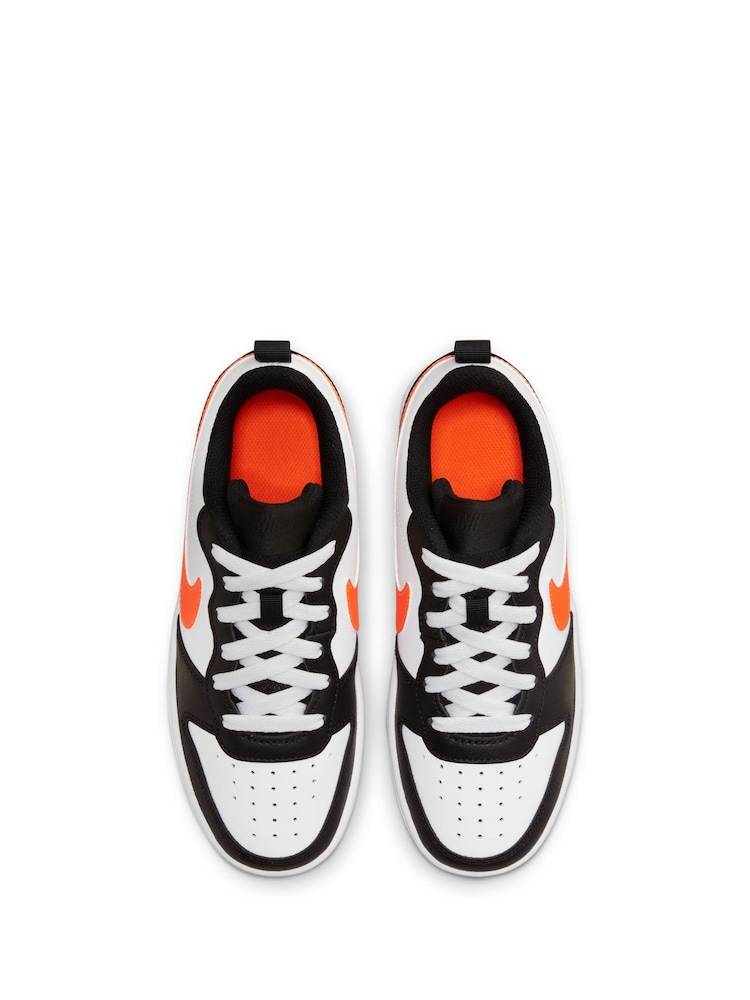 Nike White/Black/Orange Youth Court Borough Low Recraft Trainers - Image 7 of 7