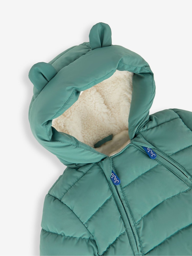 JoJo Maman Bébé Green Puffer Pramsuit - Image 2 of 3
