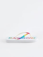 White Rainbow Flip Flops - Image 2 of 5