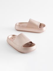 Rose Gold Metallic Chunky Sliders - Image 1 of 5