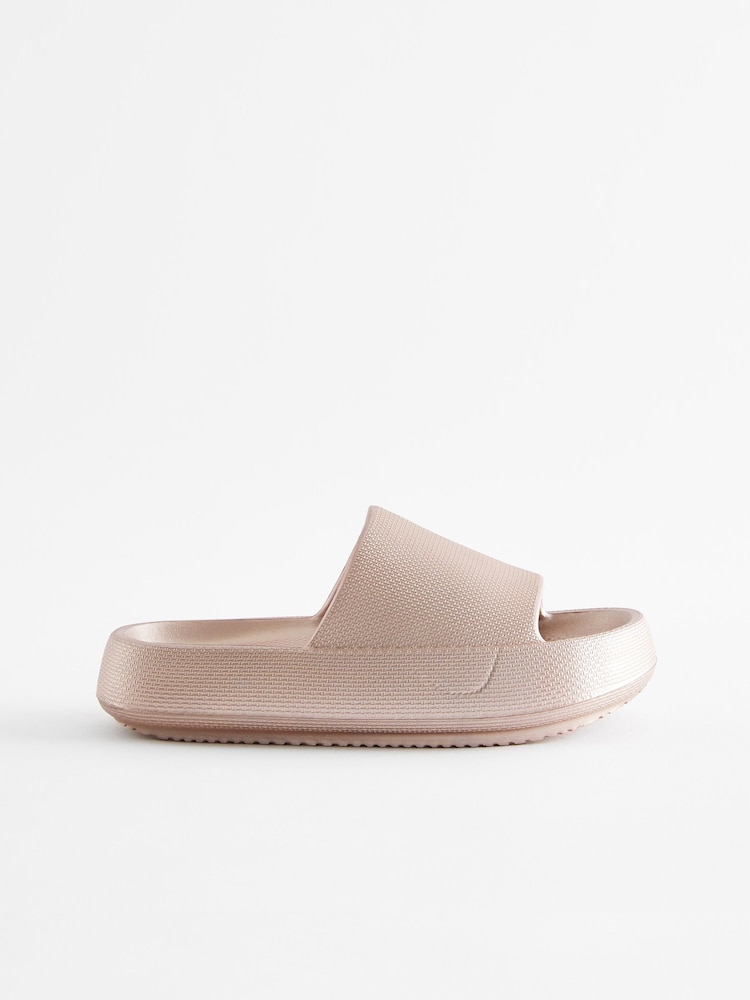 Rose Gold Metallic Chunky Sliders - Image 2 of 5