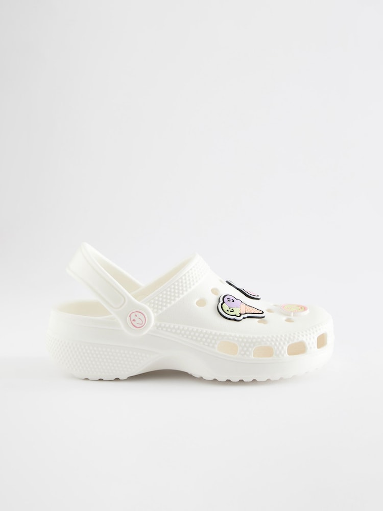 White Character Badge Clogs - Image 2 of 5