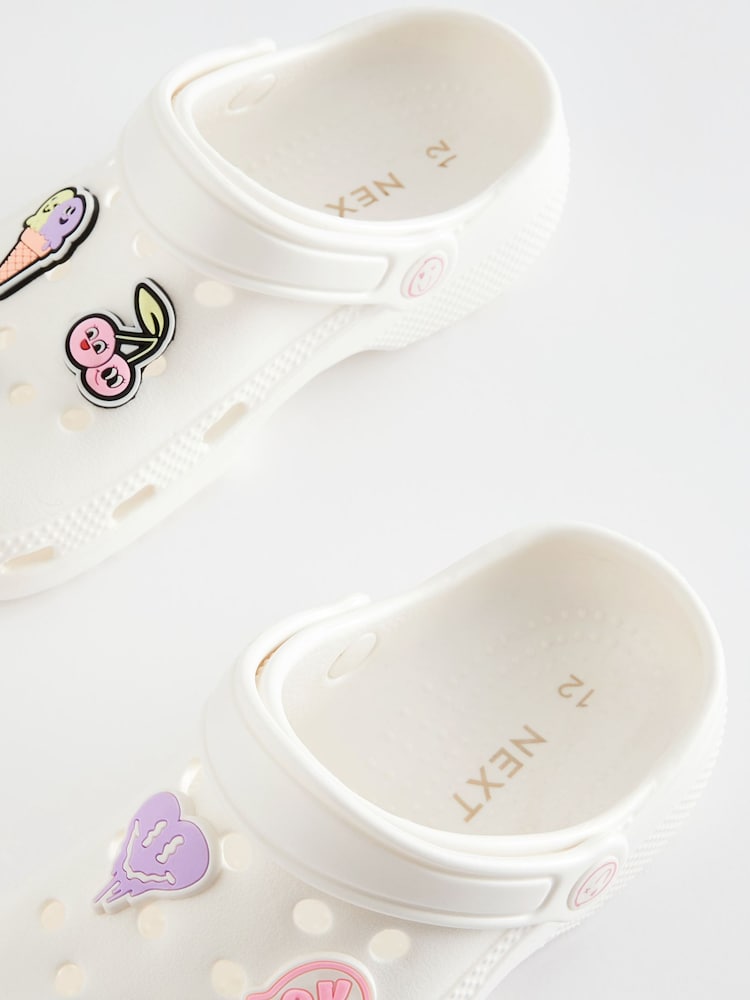 White Character Badge Clogs - Image 5 of 5
