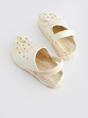 Neutral Marble Chunky Clogs - Image 4 of 6