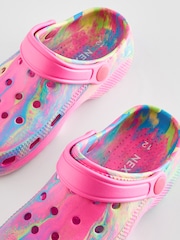 Pink Neon Marble Clogs - Image 4 of 5