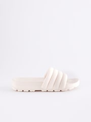 Neutral Quilted Sliders - Image 2 of 5
