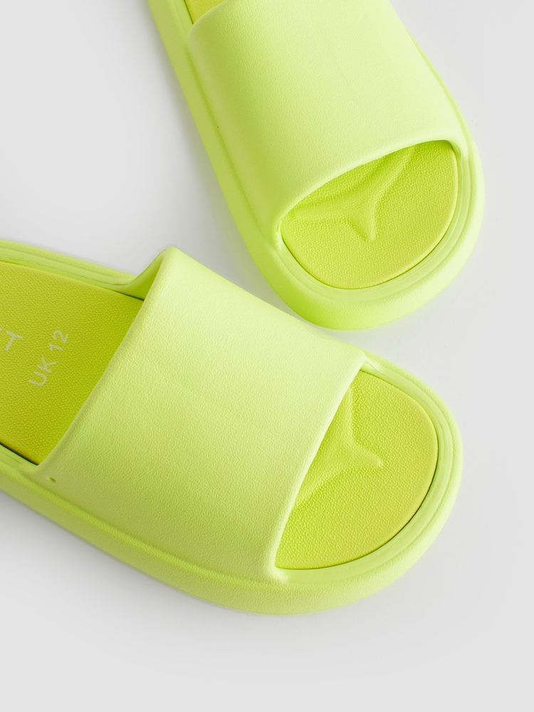 Lime Green Chunky Sliders - Image 7 of 7