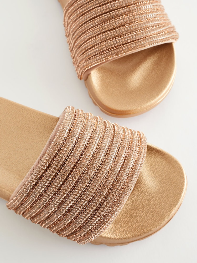 Rose Gold Glitter Sliders - Image 6 of 6