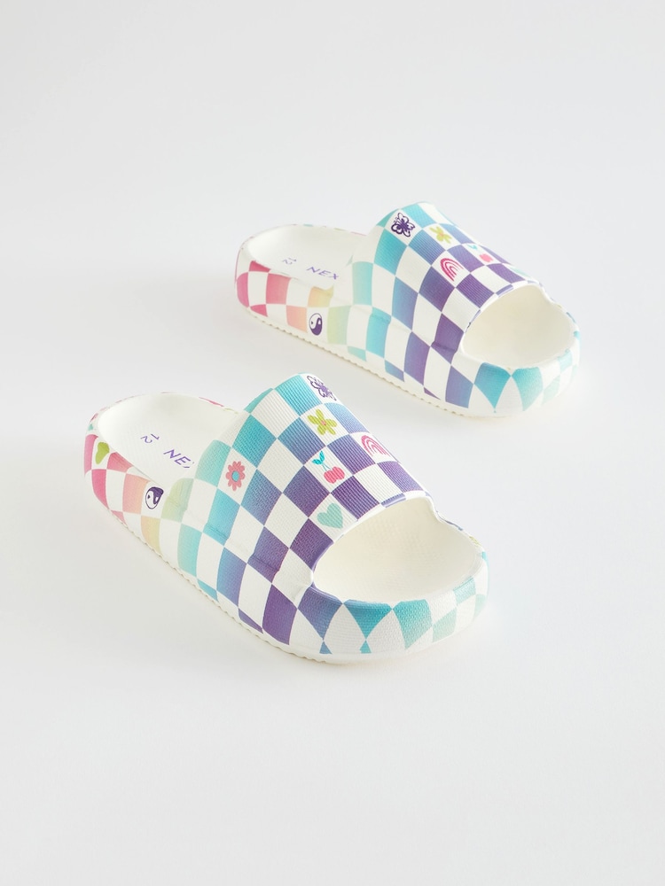 Rainbow Checkerboard Chunky Sliders - Image 1 of 5