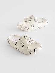 White/Black Print Chunky Sliders - Image 2 of 6
