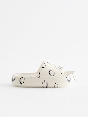 White/Black Print Chunky Sliders - Image 3 of 6