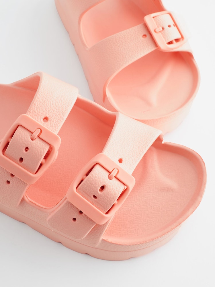 Apricot Pink Double Buckle Chunky Sandals - Image 6 of 6 Apricot Pink Double Buckle Chunky Sandals - Image 6 of 6