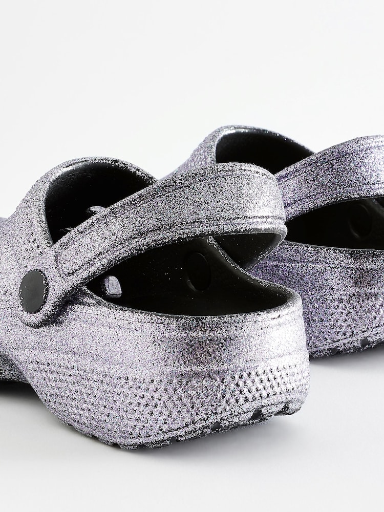 Silver Glitter Clogs - Image 10 of 10
